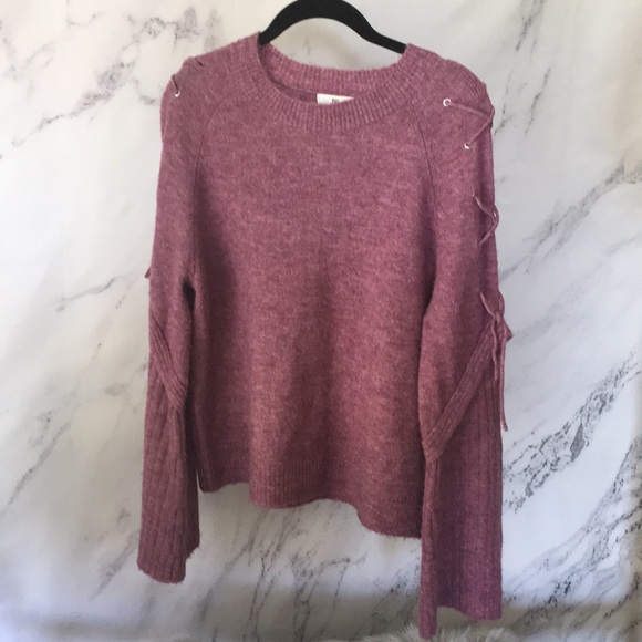 BP Nordstrom bell sleeve lace-up sweater Small - Picture 5 of 8